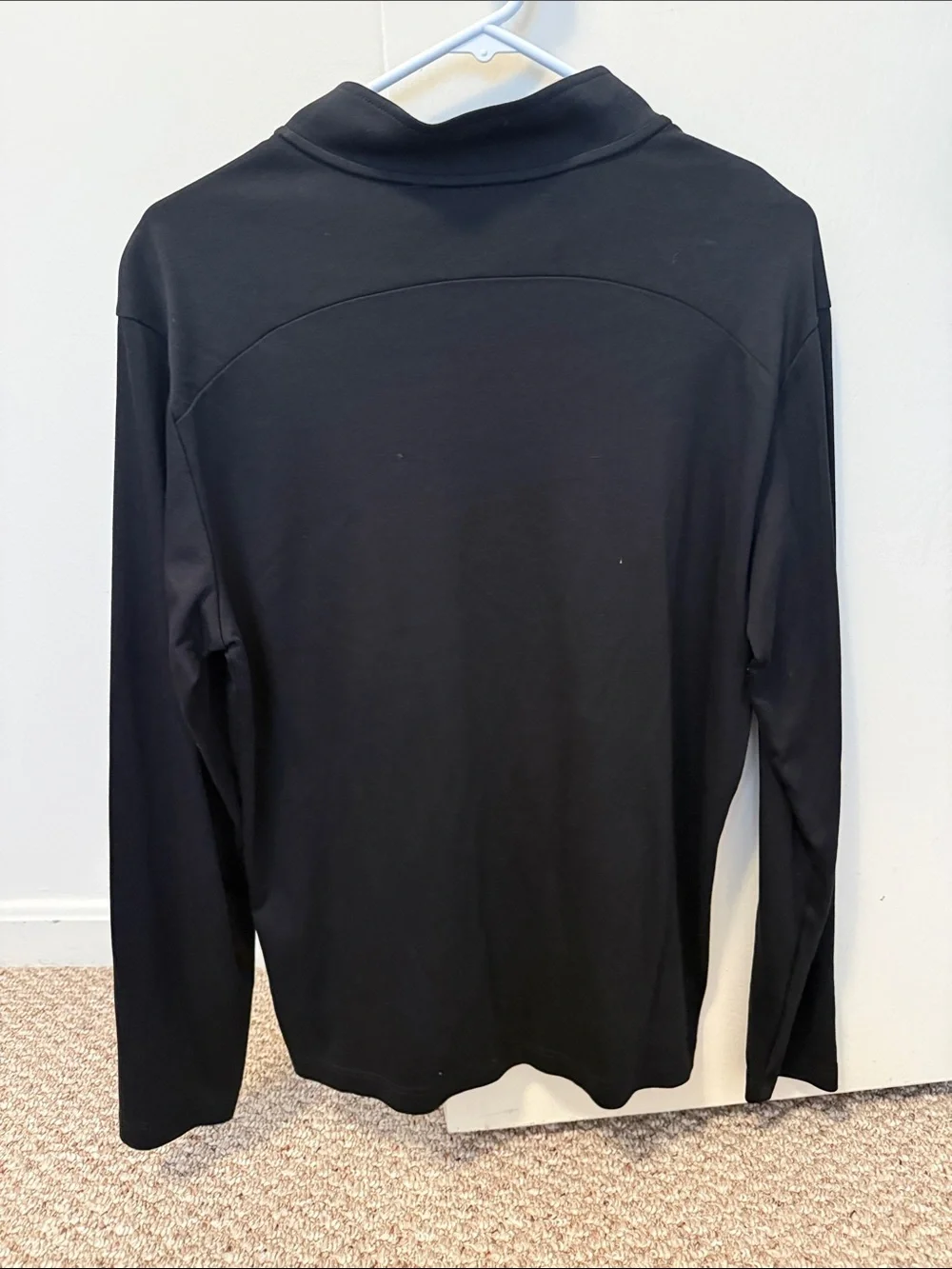 Murano Black Long-Sleeve V-Notch Mock Neck Top - Picture 3 of 3